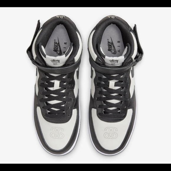 Nike x Stussy Air Force 1 '07 Mid Black White DJ7840-002 Men's Sizes - Picture 6 of 9